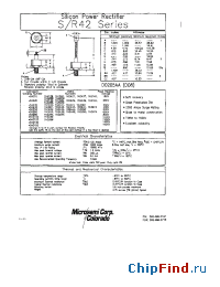 Datasheet 1N1402 manufacturer Microsemi